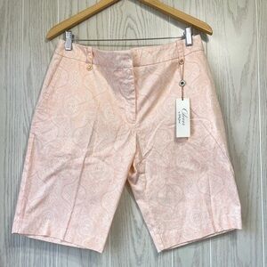 CLOVER BOBBY JONES PEACH MEDALLION GOLF SHORTS Size 10 NWT